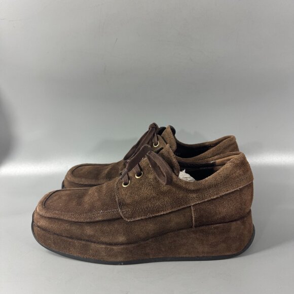 STEPHANE KELIAN Paris Brown Suede Leather Lace-up Shoes - Picture 5 of 12